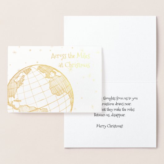 クリスマスのマイルを渡って 箔カード (ディスプレー)