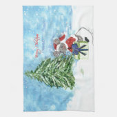 クリスマスのマウス キッチンタオル (縦)