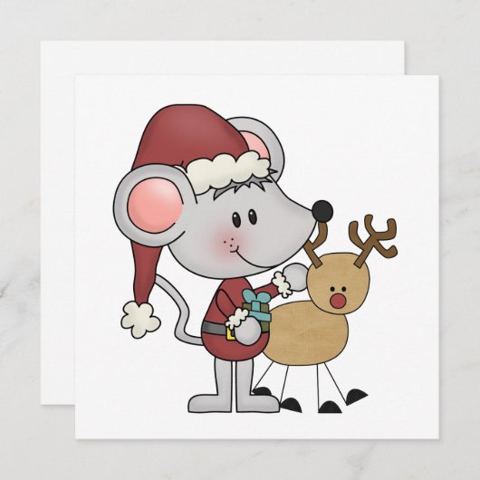 クリスマスのマウス シーズンカード (正面/裏面)