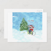 クリスマスのマウス シーズンポストカード (正面/裏面)