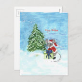 クリスマスのマウス シーズンポストカード (正面/裏面)