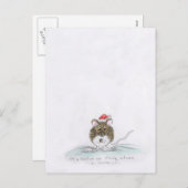 クリスマスのマウス シーズンポストカード (正面/裏面)