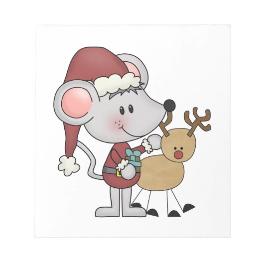 クリスマスのマウス ノートパッド (正面)