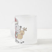 クリスマスのマウス フロストグラスマグカップ (正面左)