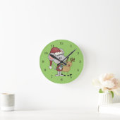 クリスマスのマウス ラウンド壁時計 (ホーム)