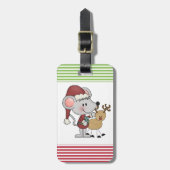 クリスマスのマウス ラゲッジタグ (正面縦)