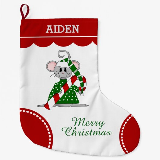 クリスマスのマウス ラージクリスマスストッキング (正面)
