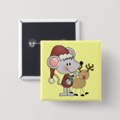 クリスマスのマウス 缶バッジ (正面&裏面)