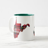 クリスマスのマグのために家ウェストヴァージニア- ツートーンマグカップ (正面左)