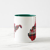 クリスマスのマグのために家ウェストヴァージニア- ツートーンマグカップ (中央)