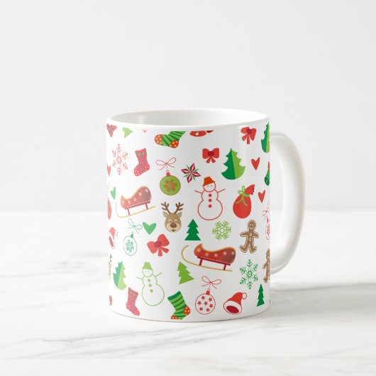 クリスマスのマグの装飾のクリスマスのChristmassyのオーナメント コーヒーマグカップ (正面右)