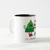 クリスマスのマグカップでホリデーシーズン ツートーンマグカップ (正面左)