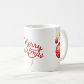 クリスマスのマグカップで白い結婚 コーヒーマグカップ (正面右)