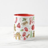 クリスマスのマグカップのイラストレーション マグカップ (中央)