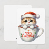 クリスマスのマグカップの猫 - クリスマス (正面/裏面)