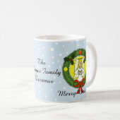 クリスマスのマグカップリースで歌う天使 コーヒーマグカップ (正面右)