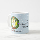 クリスマスのマグカップリースで歌う天使 コーヒーマグカップ (正面左)