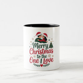 クリスマスのマグカップ　愛するひとへメリークリスマス ツートーンマグカップ