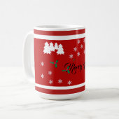 クリスマスのマグ コーヒーマグカップ (正面左)