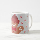 クリスマスのマグ: ジンジャーブレッドマン コーヒーマグカップ (正面右)