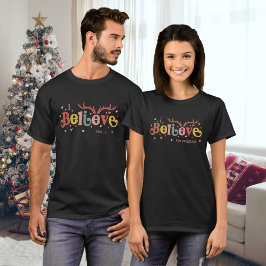 クリスマスのマタニティペアグッズ 彼女が妊娠してる気がする Tシャツ