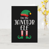 クリスマスのマッチングをする小鬼エルフ カード (黄色い花)