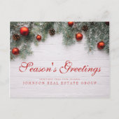 クリスマスのマツ円錐形|の季節の挨拶 ポストカード (正面)