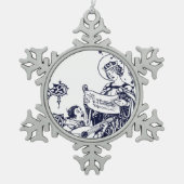 クリスマスのマドリガル スノーフレークピューターオーナメント (正面)