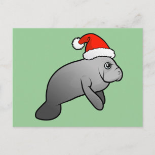 クリスマスのマナティーサンタ シーズンポストカード