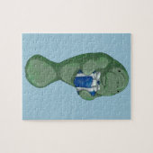 クリスマスのマナティー ジグソーパズル (横)