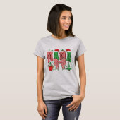 クリスマスのママ - ホリデーシーズン Tシャツ (正面フル)