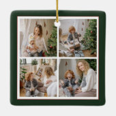 クリスマスのマルチフォト5家族写真の思い出 セラミックオーナメント (裏面)