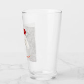 クリスマスのマルチーズの子犬 タンブラーグラス (左)