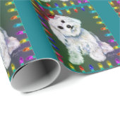 クリスマスのマルチーズ ラッピングペーパー (ロールコーナー)