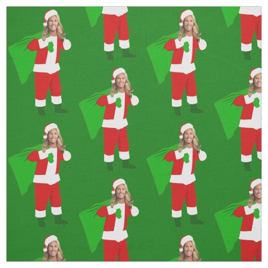 クリスマスのマージョリー・テイラー・グリーン サンタクロース ファブリック (見本)