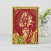 クリスマスのミサの教会への招待状（カスタマイズ可能） 招待状 (スタンド正面)