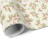 クリスマスのミスタルトーパッテンオンクリーム ラッピングペーパー (ロールコーナー)