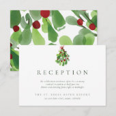 クリスマスのミスタントウェディングレセプションの下 エンクロージャーカード (正面/裏面)