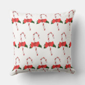 クリスマスのミスタントスティック赤い白い装飾用クッション クッション (裏面)
