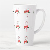 クリスマスのミスタントステッキ赤い白い緑 カフェラテマグ (右)