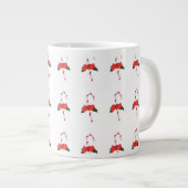 クリスマスのミスタントステッキ赤い白い緑 ジャンボコーヒーマグカップ (正面右)