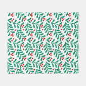 クリスマスのミスタントベリーのパターン フリースブランケット (正面(横))