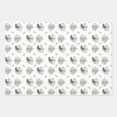 クリスマスのミスタントリーとシルバーベル ラッピングペーパーシート (正面)