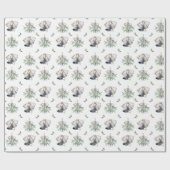 クリスマスのミスタントリーとシルバーベル ラッピングペーパー (フラット)