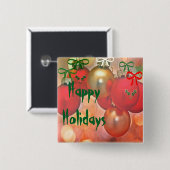 クリスマスのミスタントーとボーブル 缶バッジ (正面&裏面)