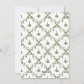 クリスマスのミスタントーのトレリス写真 シーズンカード (裏面)