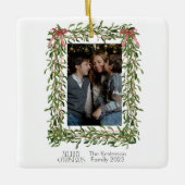 クリスマスのミスタントーのトレリス写真 セラミックオーナメント (正面)