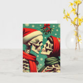 クリスマスのミストルティーの下で カード (黄色い花)