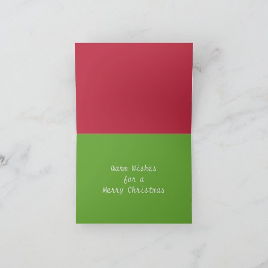 クリスマスのミトンパターンメッセージカード シーズンカード (内部)