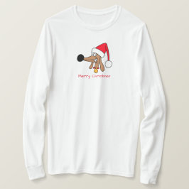 クリスマスのミニチュアダックスフンド Tシャツ